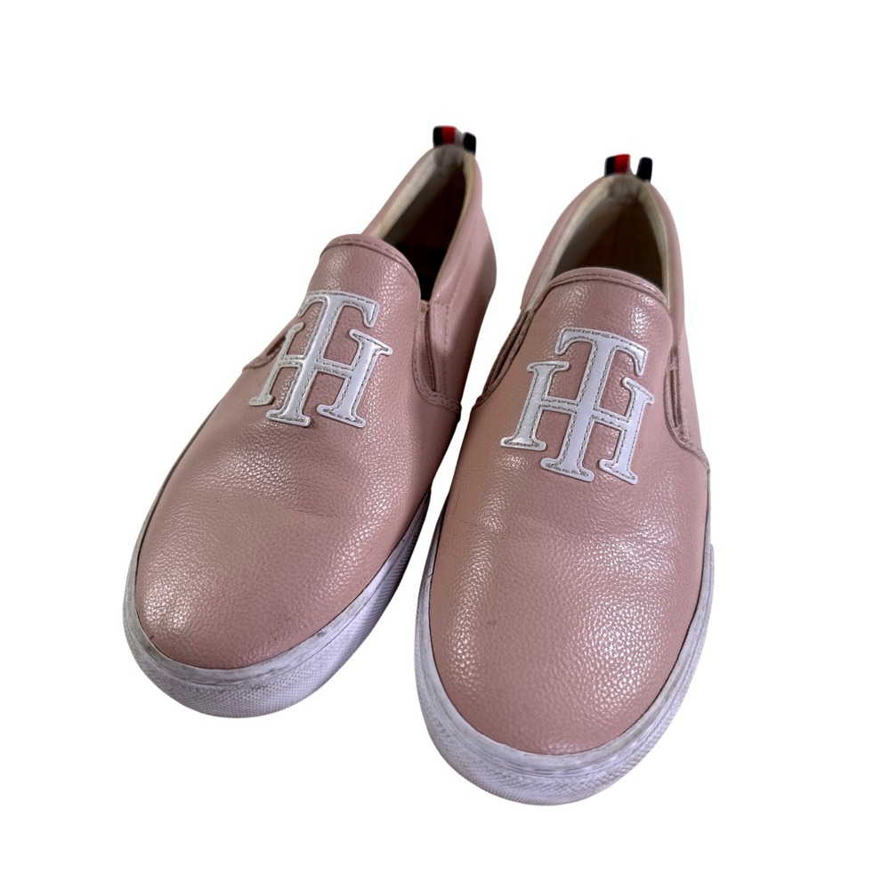 Tommy Hilfiger Womens Lucey Blush Pink Slip On Sneakers Monogram Logo 7.5M - Picture 2 of 8
